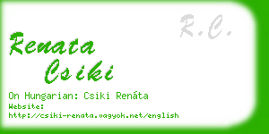 renata csiki business card